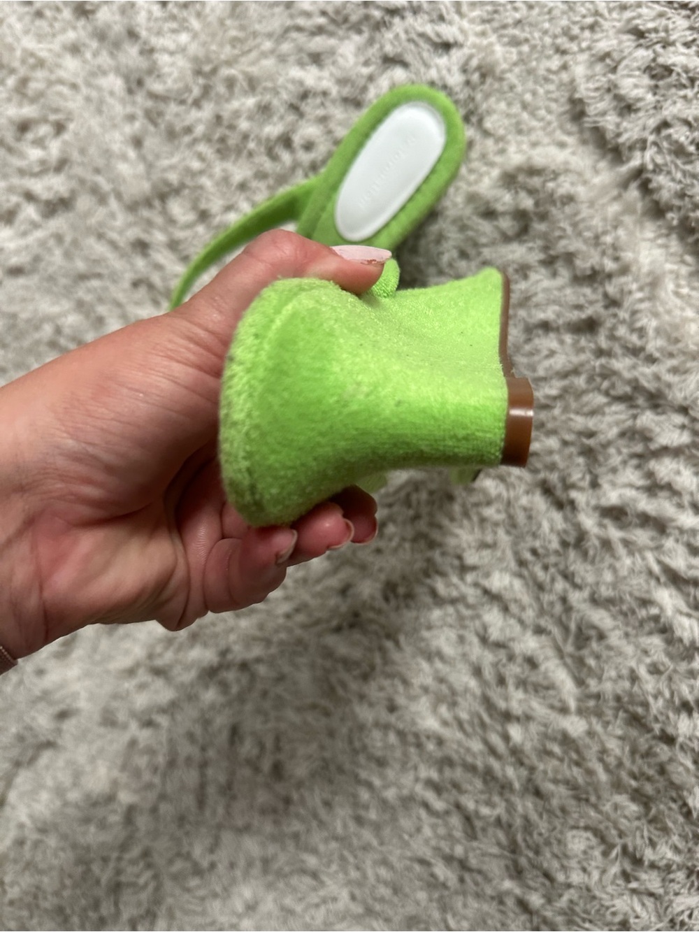 Reformation Lime Green Flip Flop Sandals Amelia Thong Wedge Sandals terry 9 - Picture 6 of 11